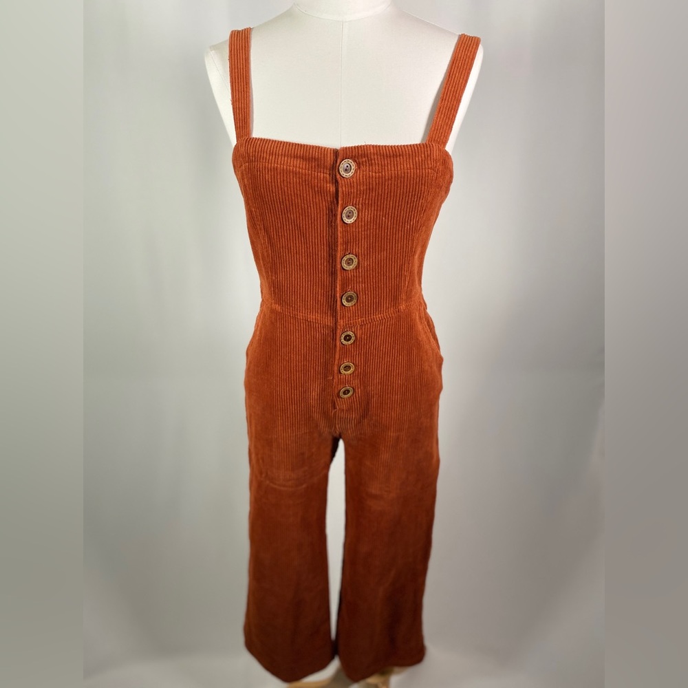Corduroy Burnt Red Jumpsuit
